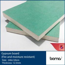 Fire and moisture resistant gypsum board